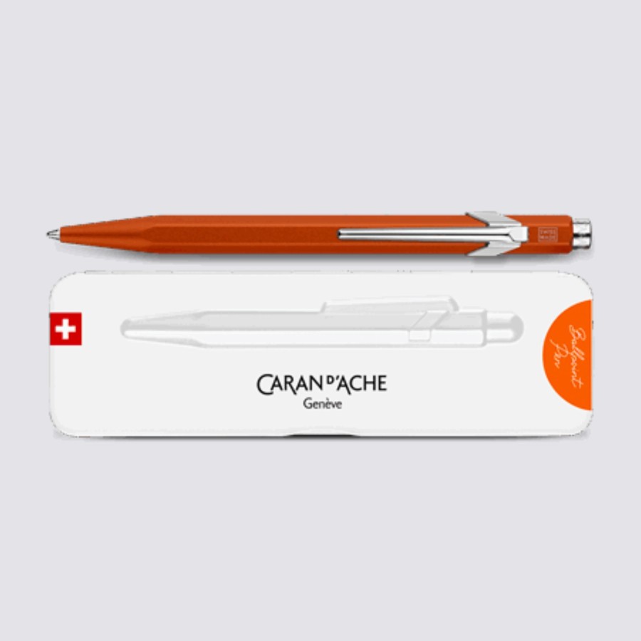 Stationery Caran d'Ache Ballpoint Pens | 849 Ballpoint Pen - Colormat-X Orange