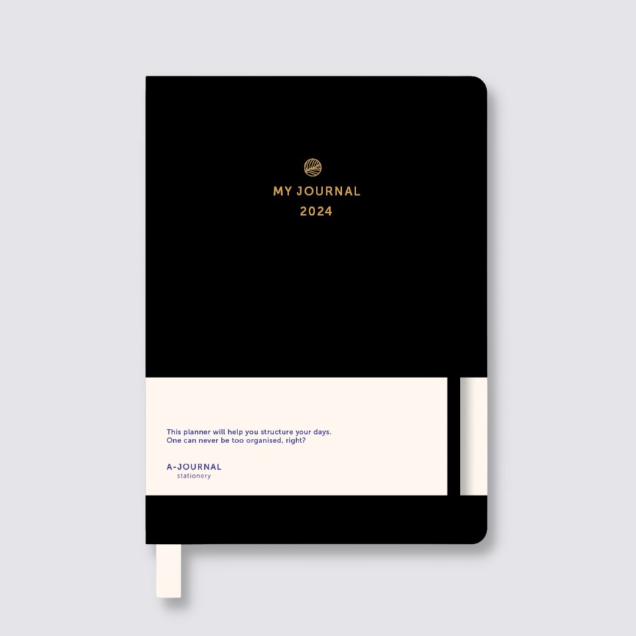 Diaries A-Journal All Dated Diaries | My Journal Weekly Diary 2024 - Black