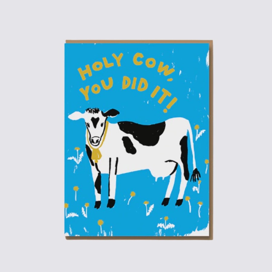 Greetings Cards Egg Press Congratulations & Well Done Cards | Holy Cow You Did It