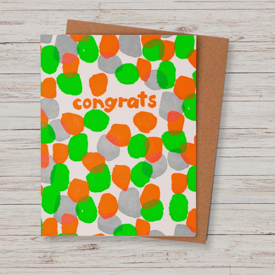 Greetings Cards Egg Press Congratulations & Well Done Cards | Congrats Dots