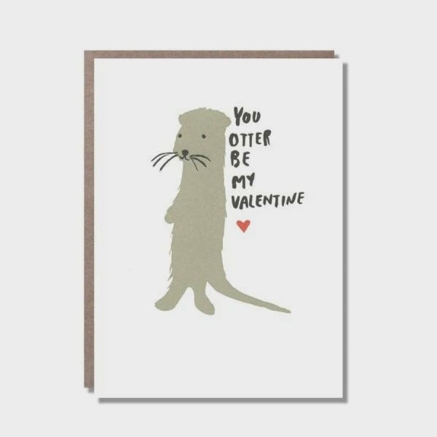 Greetings Cards Bench Pressed Love & Friendship Cards | You Otter Valentine Card