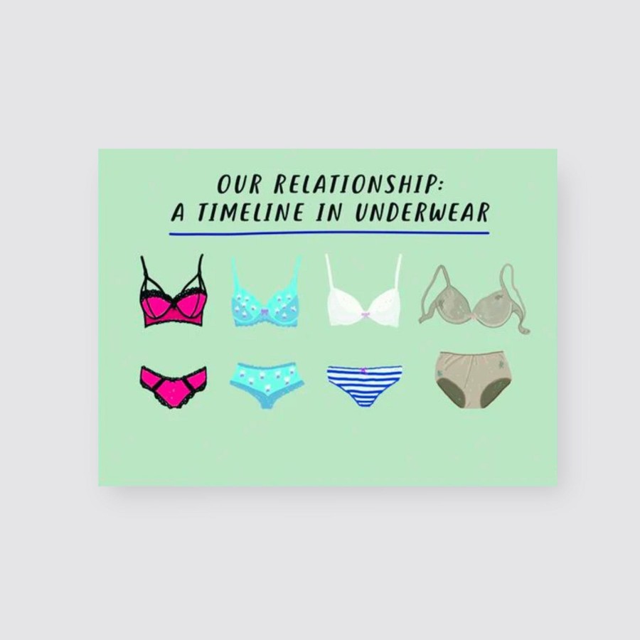 Greetings Cards Paper Plane Anniversary Cards | Our Relationship Timeline In Underwear