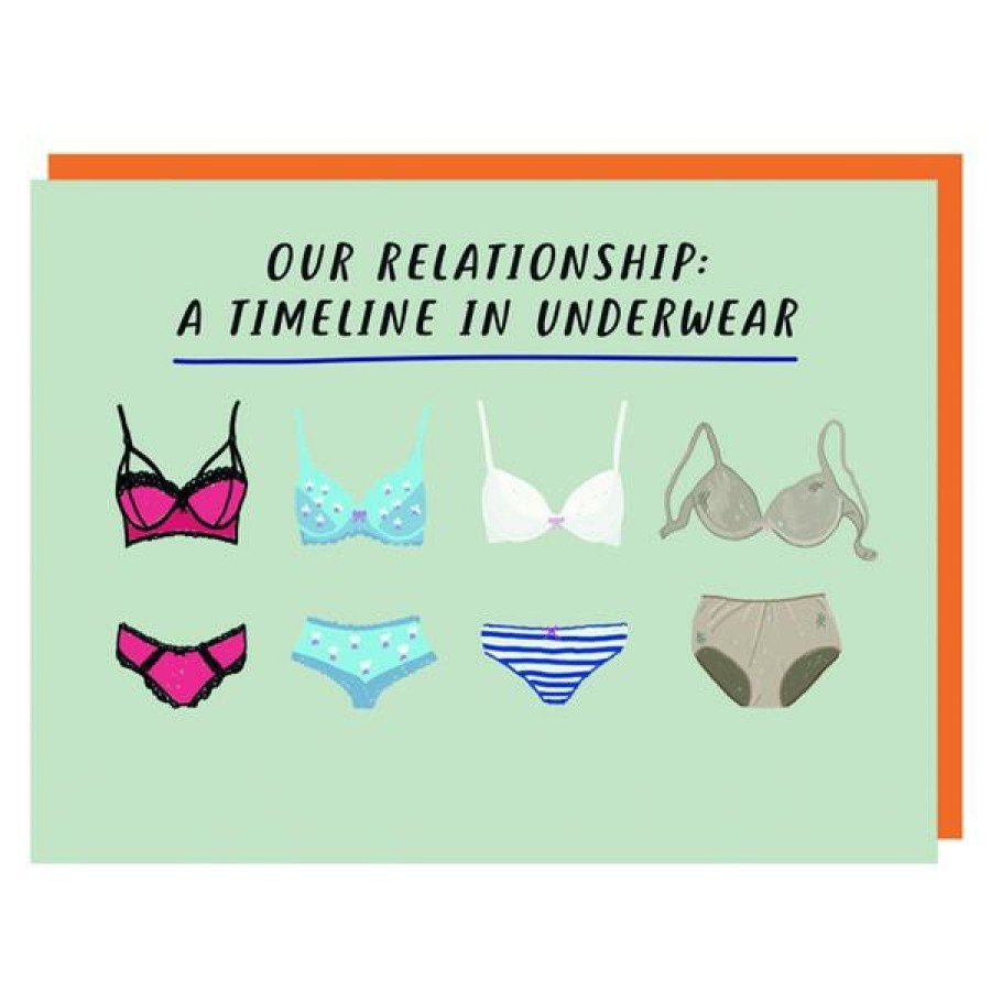 Greetings Cards Paper Plane Anniversary Cards | Our Relationship Timeline In Underwear