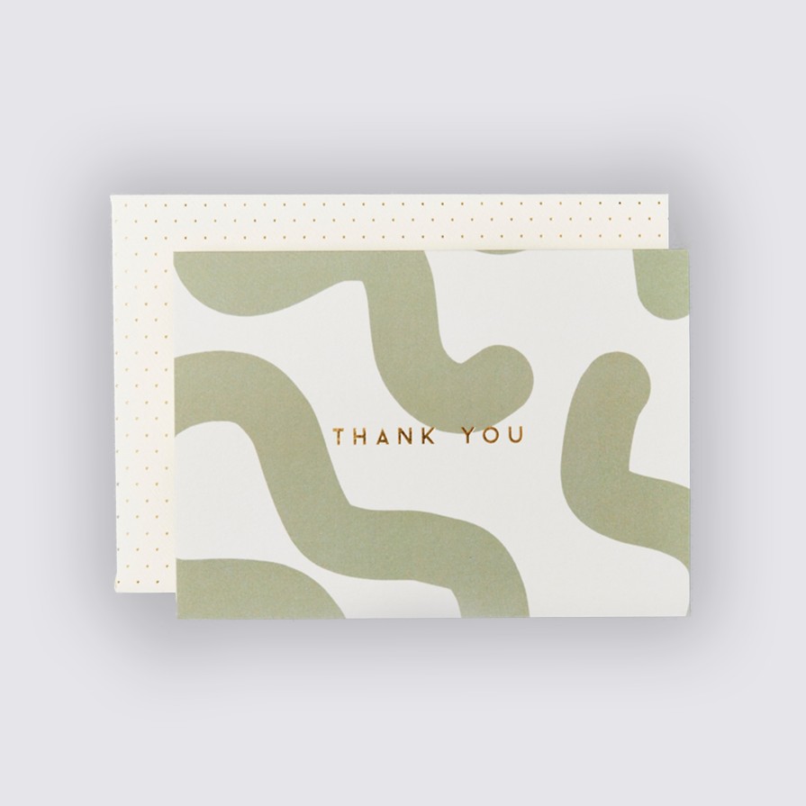 Greetings Cards Katie Leamon Thank You Cards | Green Mallow Thank You Cards - Set Of 6