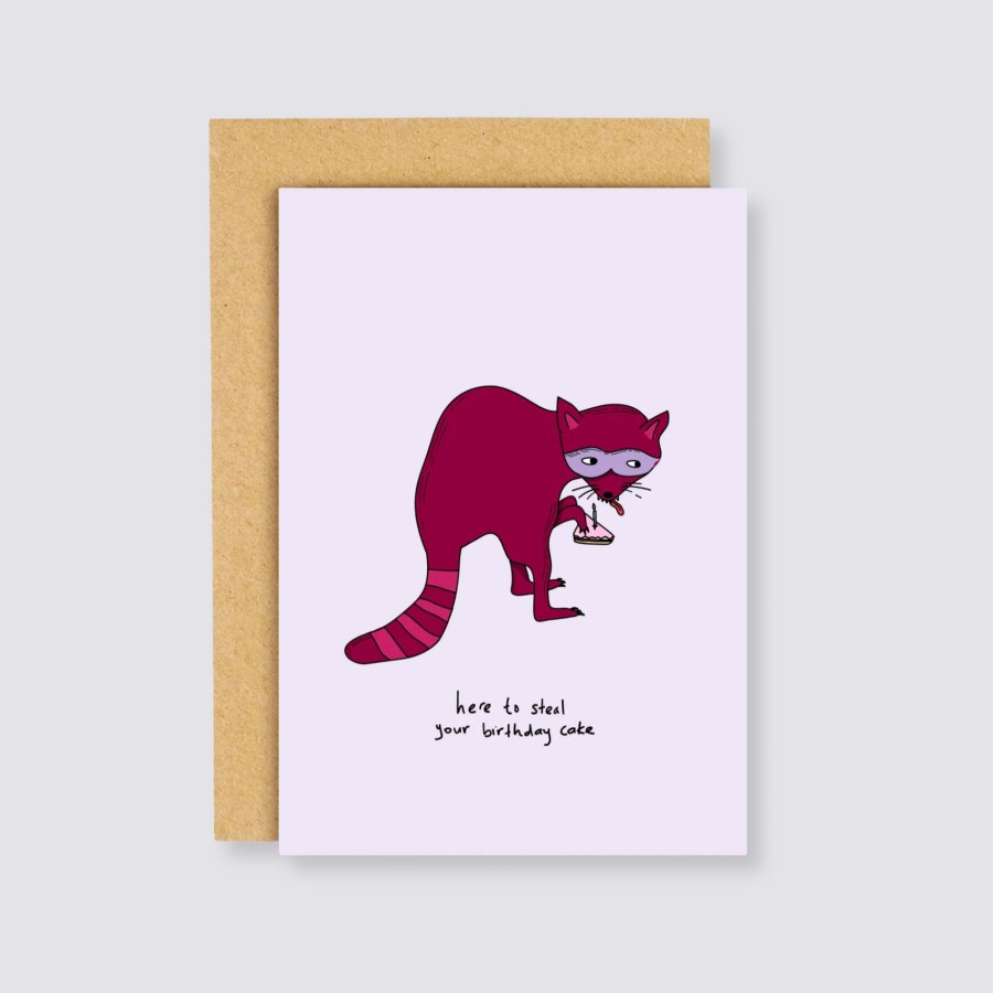 Greetings Cards Eat the Moon Birthday Cards | Here To Steal Your Birthday Cake