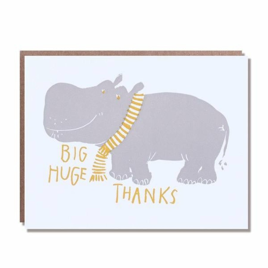 Greetings Cards Egg Press Thank You Cards | Big Thanks Hippo