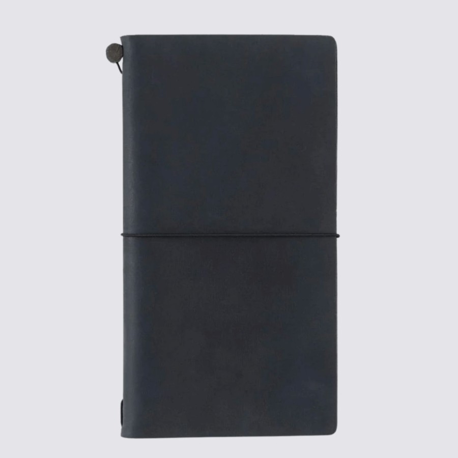 Edits Traveller's Company Monochrome Desk | Leather Notebook - Black