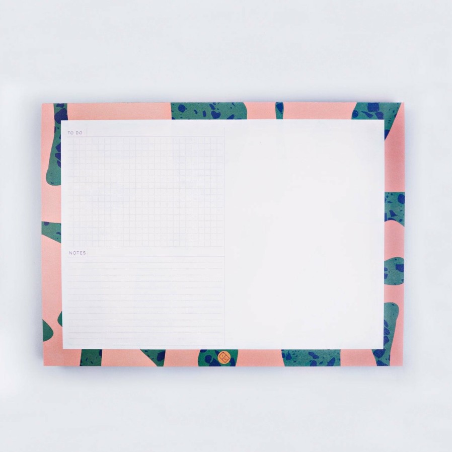 Diaries The Completist To Do Pads | Desk Organiser Pad - Terrazzo Shapes