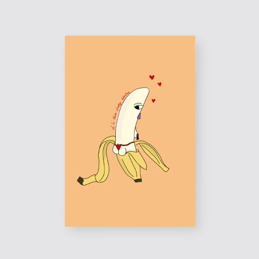 Greetings Cards Eat the Moon Valentine'S Day Cards | Cheeky Banana