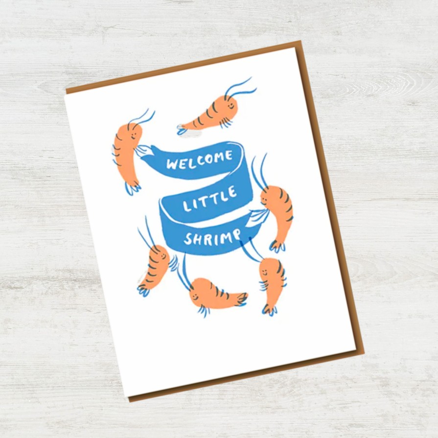 Greetings Cards Egg Press New Baby Cards | Shrimp Baby