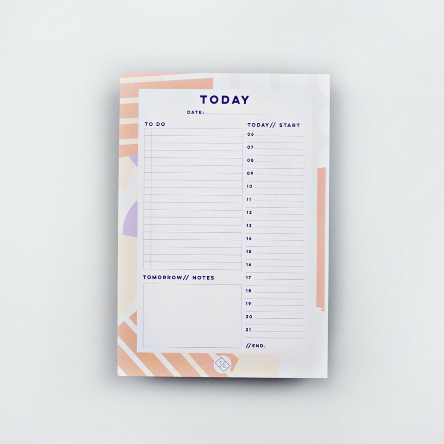 Diaries The Completist Desktop Planners | Daily Planner Pad - Spots & Stripes