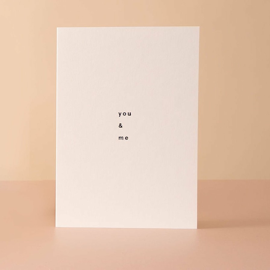 Greetings Cards Ola Valentine'S Day Cards | You And Me - Black/Natural