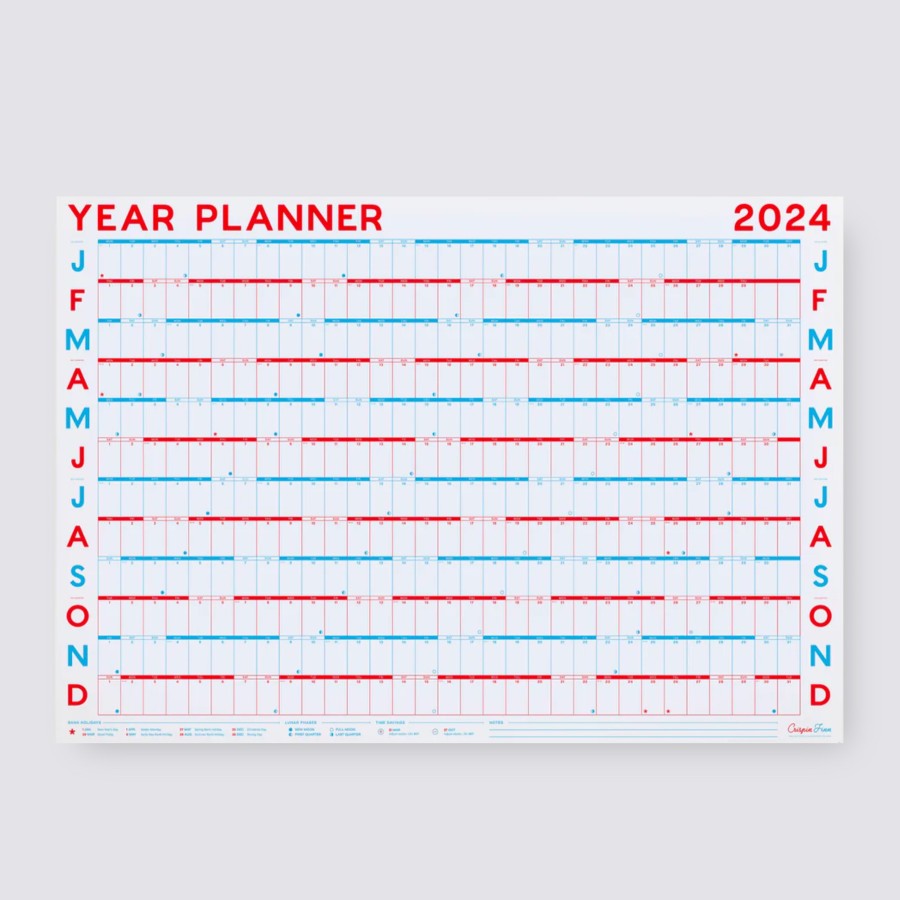 Diaries Crispin Finn | 2024 Wall Planner - Landscape