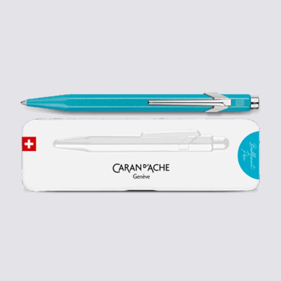 Stationery Caran d'Ache Ballpoint Pens | 849 Ballpoint Pen - Colormat-X Turquoise