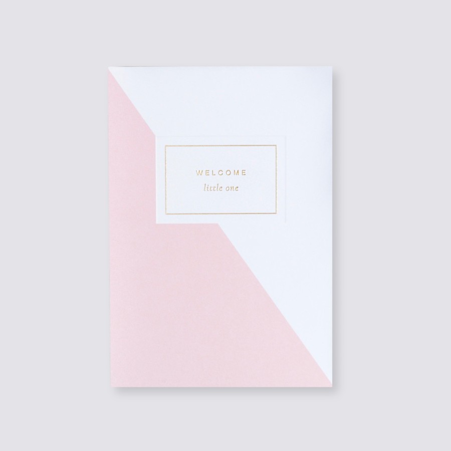 Greetings Cards A L'aise New Baby Cards | Welcome Little One Pink