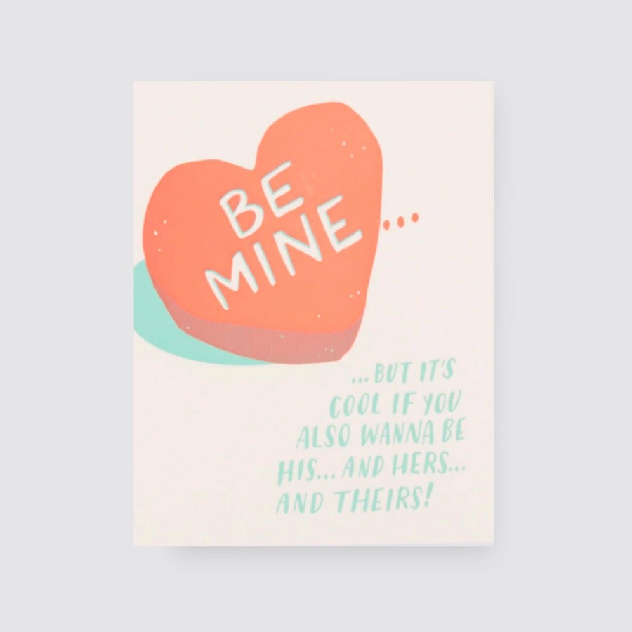 Greetings Cards Ladyfingers Letterpress Love & Friendship Cards | Be Mine - Poly Relationship