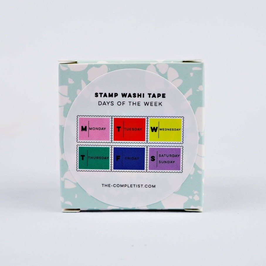 Stationery The Completist Washi & Sticky Tape | Washi Stamp - Primary Days Of The Week