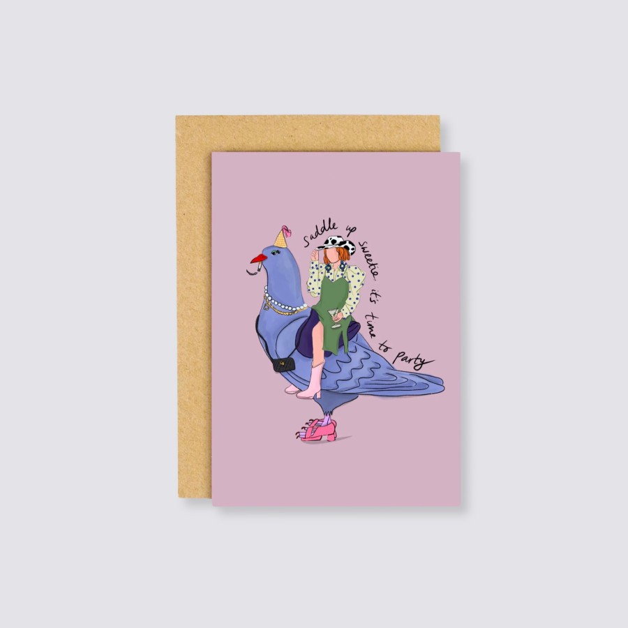 Greetings Cards Eat the Moon Birthday Cards | Saddle Up It'S Time To Party