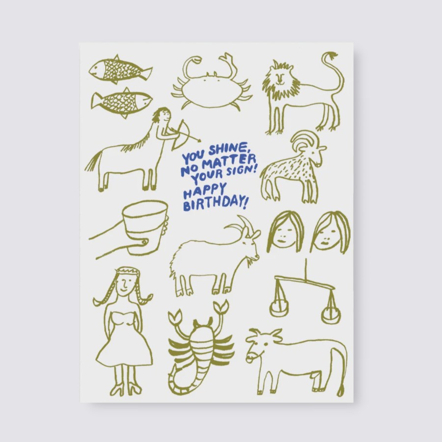 Greetings Cards Egg Press Birthday Cards | Zodiac