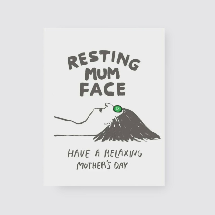 Greetings Cards Egg Press Mother'S Day | Resting Mum Face