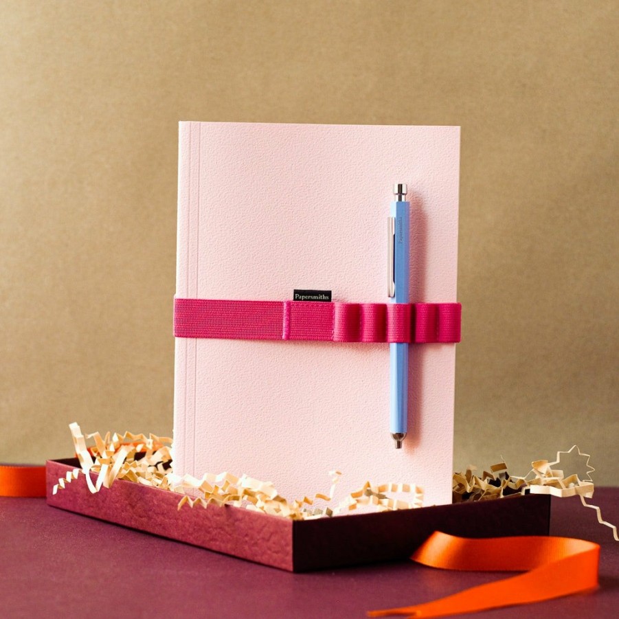 Edits Papersmiths Papersmiths Own Brand | Cowrie Notebook, Pen And Band Trio - Primo Gel Pen / Dot Grid Paper