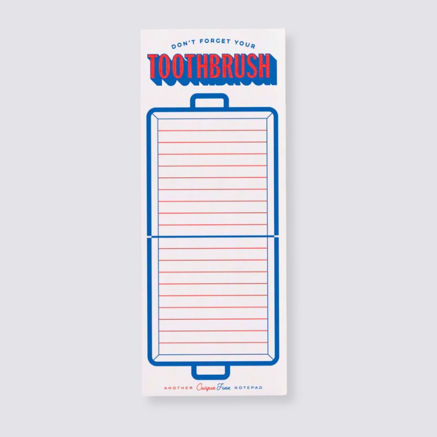 Diaries Crispin Finn To Do Pads | Don'T Forget Your Toothbrush Notepad