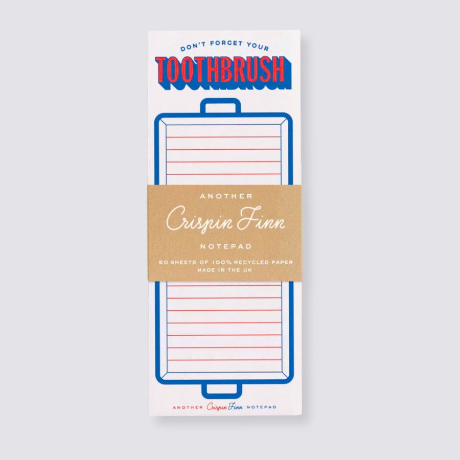 Diaries Crispin Finn To Do Pads | Don'T Forget Your Toothbrush Notepad