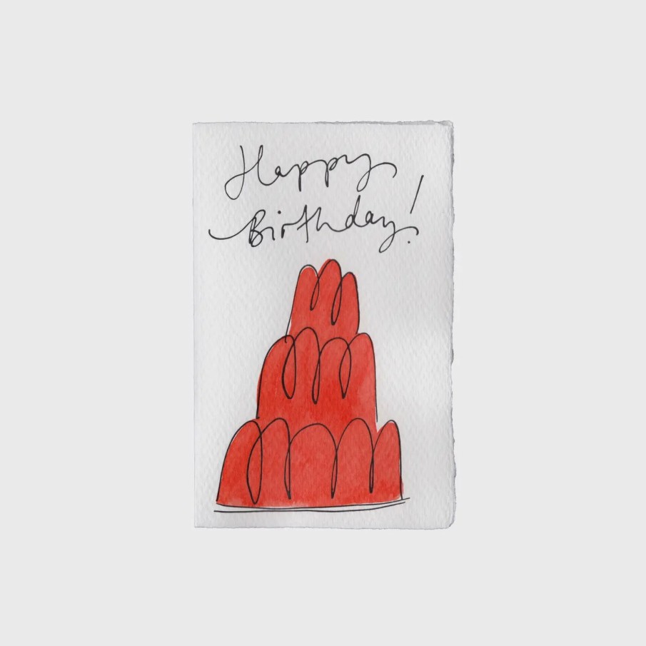 Greetings Cards Scribble and Daub Birthday Cards | Happy Birthday Jelly - Orange