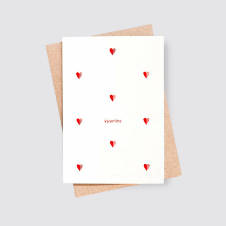 Greetings Cards Ola Valentine'S Day Cards | Valentine Motif - Red/Cotton White