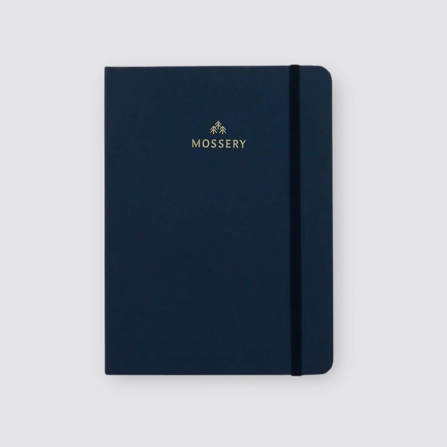 Diaries Mossery 2024 Diaries | 2024 Refillable Dated Diary - Plain Navy