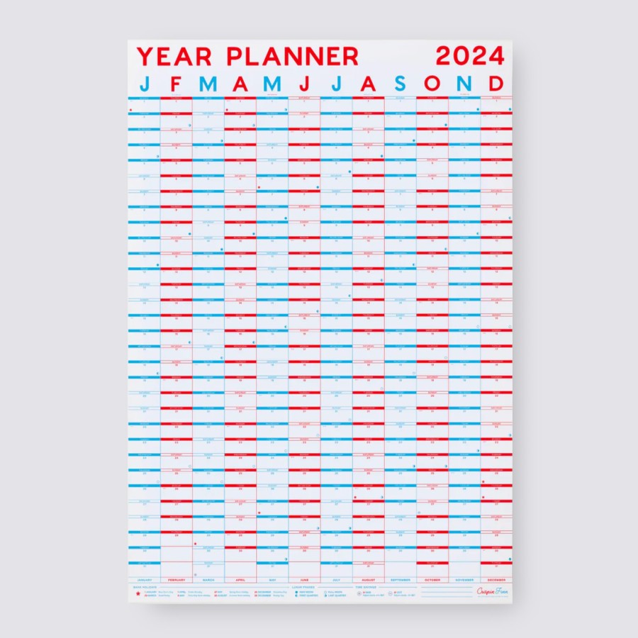 Diaries Crispin Finn 2024 Diaries | 2024 Wall Planner - Vertical