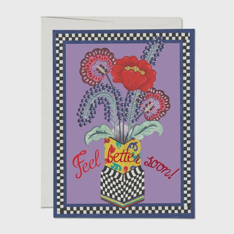 Greetings Cards Red Cap Get Well, Sympathy & Support Cards | Feel Better Bouquet