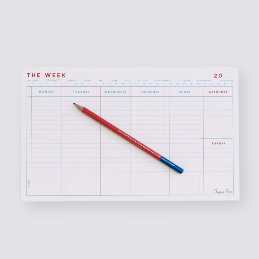 Diaries Crispin Finn Desktop Planners | The Week Pad Desktop Planner And Pencil