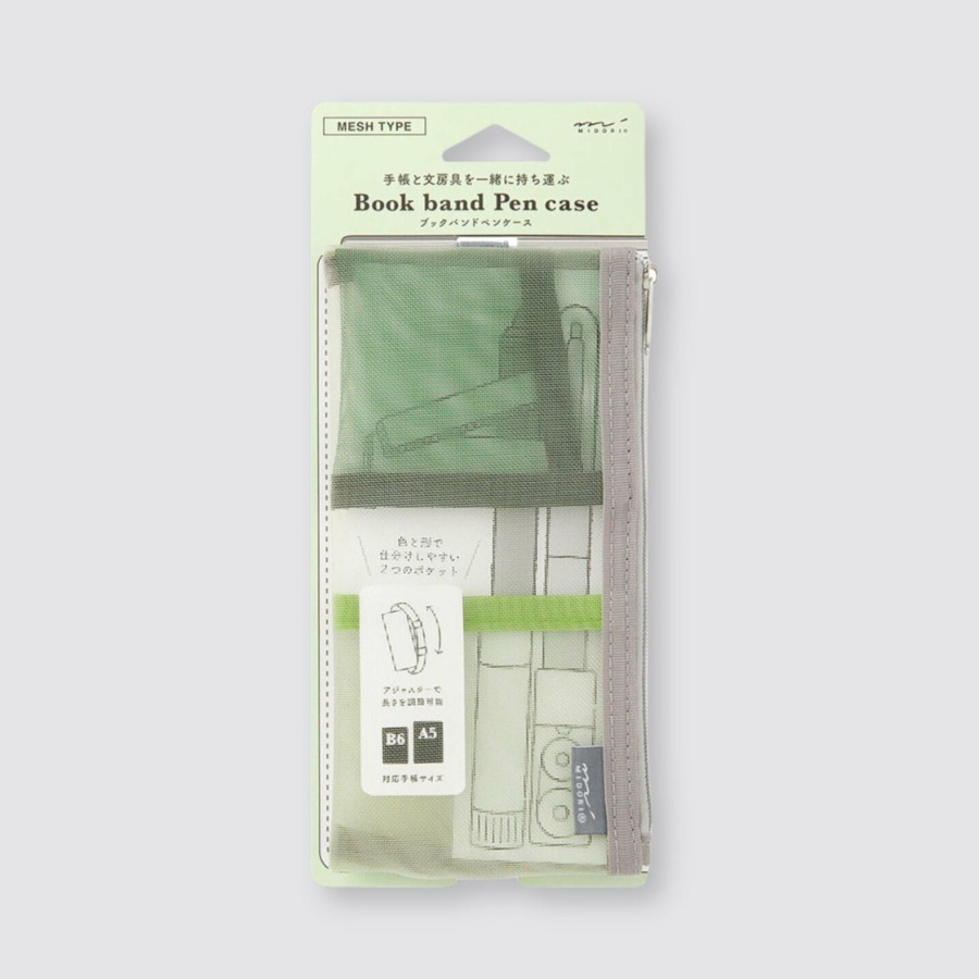 Stationery Midori Pencil Cases | Book Band Pen Case - Green