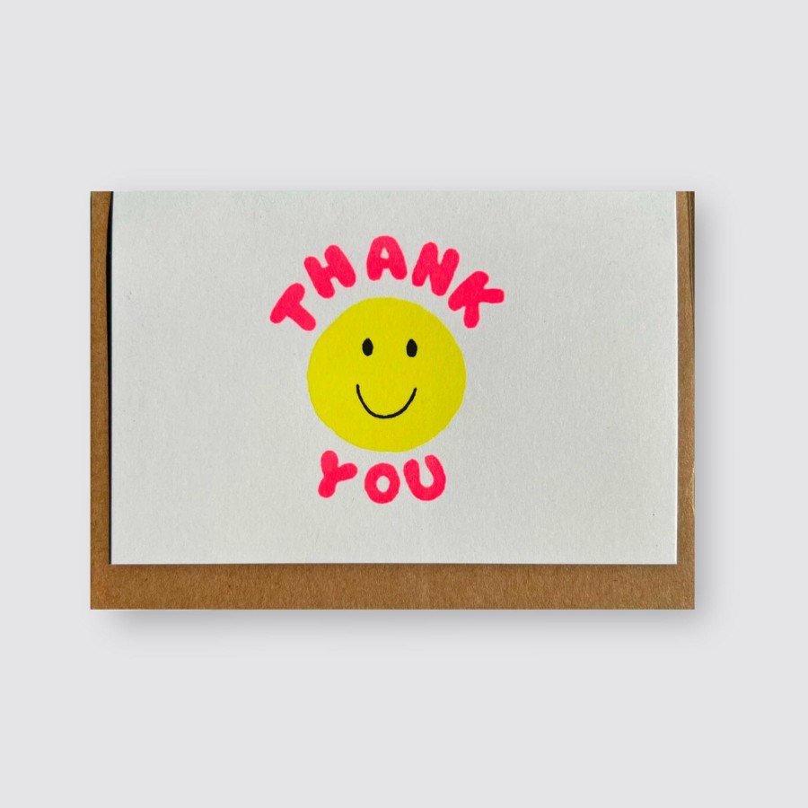 Greetings Cards Alphabet Studios Thank You Cards | Handprinted Smiley Notecards - Set Of 6