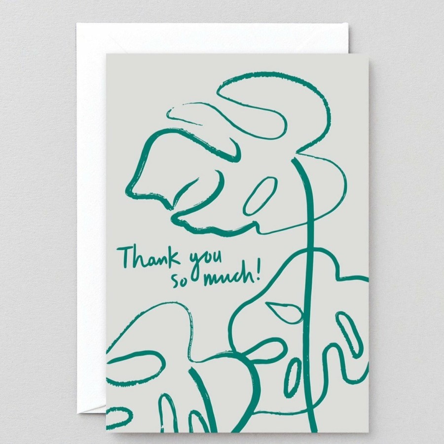 Greetings Cards Wrap Thank You Cards | Thank You Monstera