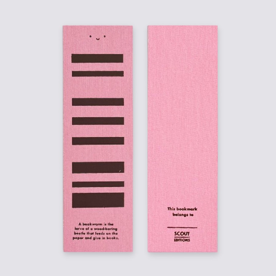 Stationery Scout Editions Bookmarks | Bookworm Coral Bookmark