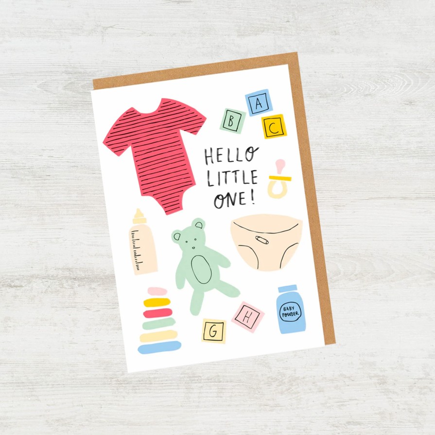 Greetings Cards Badger & Burke New Baby Cards | Hello Little One