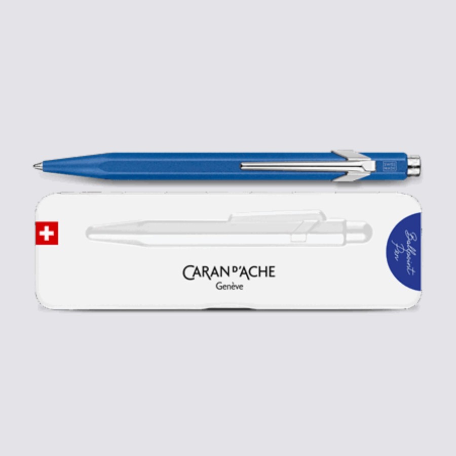 Stationery Caran d'Ache Ballpoint Pens | 849 Ballpoint Pen - Colormat-X Blue