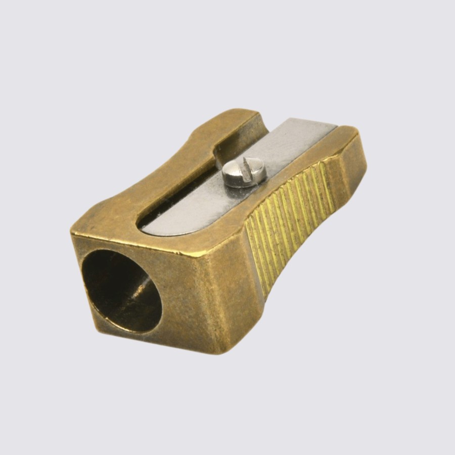 Stationery Jakar Sharpeners | Single Hole Wedge Sharpener - Brass