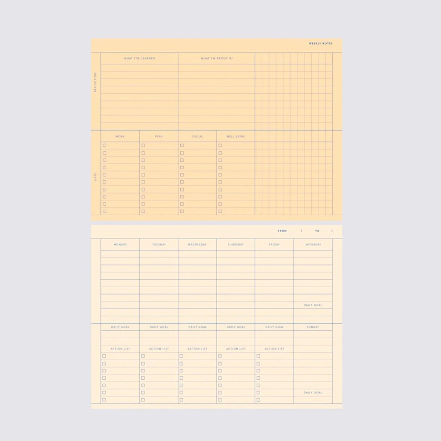 Diaries A-Journal Desktop Planners | Desk Planner - Coral Red