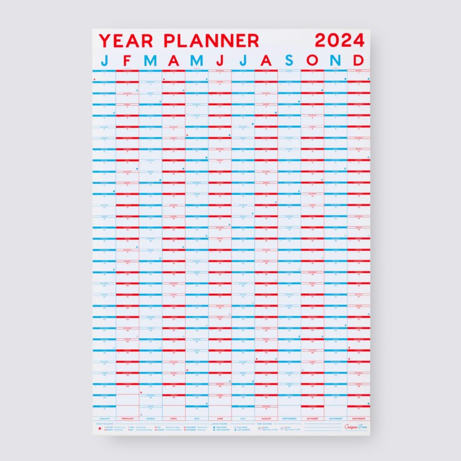 Diaries Crispin Finn | 2024 Wall Planner - Vertical