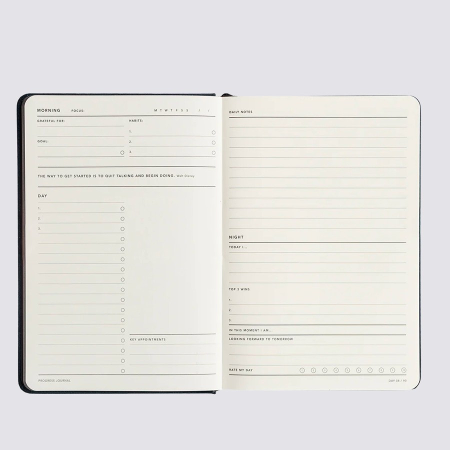 Diaries MiGoals Purpose & Goal Journals | Progress Journal - Black