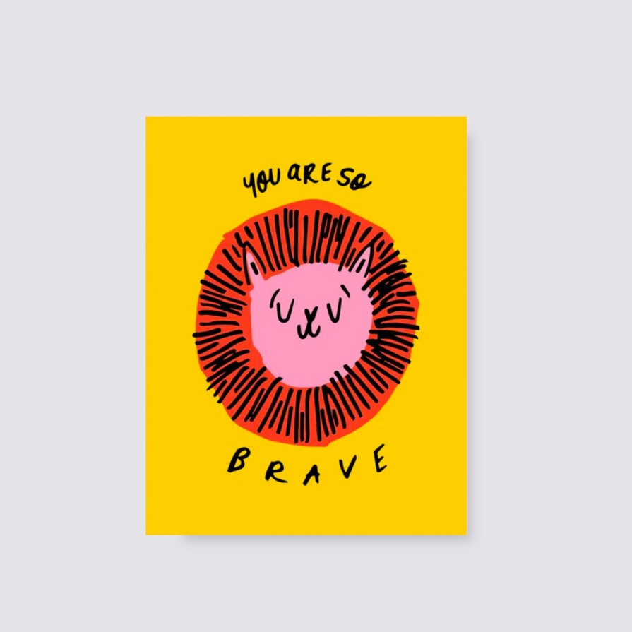 Greetings Cards Badger & Burke Congratulations & Well Done Cards | Lion Brave