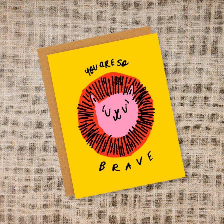 Greetings Cards Badger & Burke Congratulations & Well Done Cards | Lion Brave